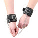 Deep Black Wrist Cuff and Whip Set - Medieval Depot