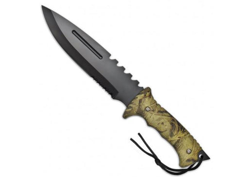 Foot Hills Woodland Camo Outdoor Knife - Medieval Depot