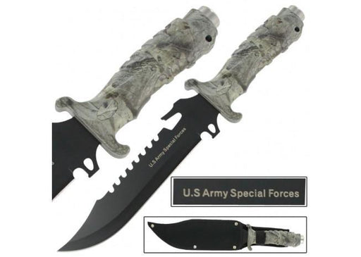 US Army Extrema Survival Combo Knife Camo - Medieval Depot