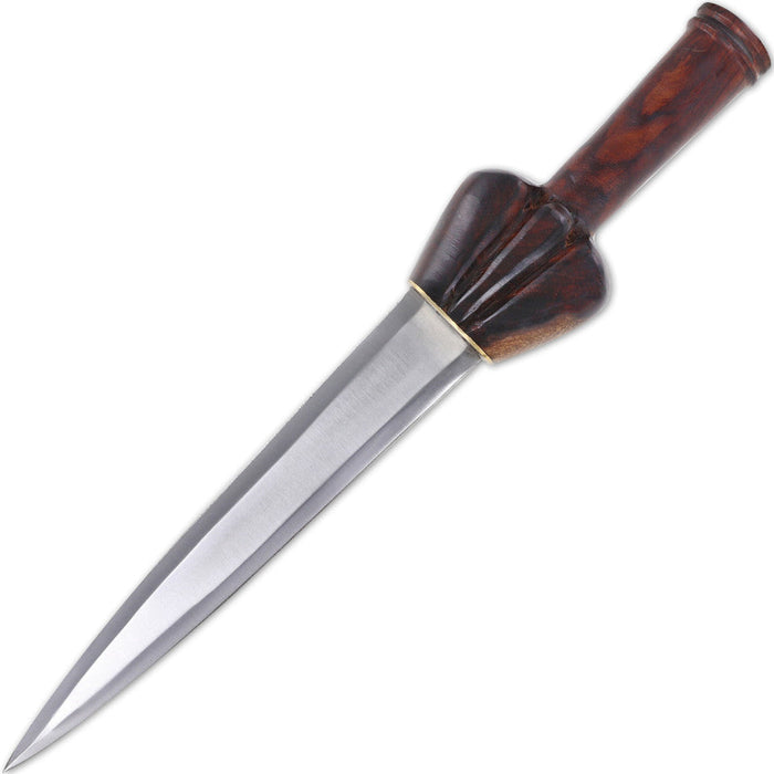 Hand Forged Medieval Style Bullock Dagger with Leather Sheath