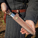 Hand Forged Medieval Style Bullock Dagger with Leather Sheath