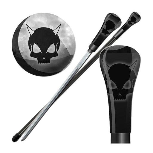 Devil's Skull Avenger Elegant Removable Blade Bat Sword Cane - Medieval Depot