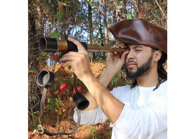 Brass Land Ho Pirate Spyglass Telescope - Medieval Depot