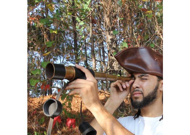 Brass Land Ho Pirate Spyglass Telescope - Medieval Depot