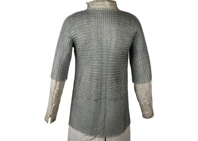 Haubergeon Replica Chain Mail Armor Long Shirt - Medieval Depot