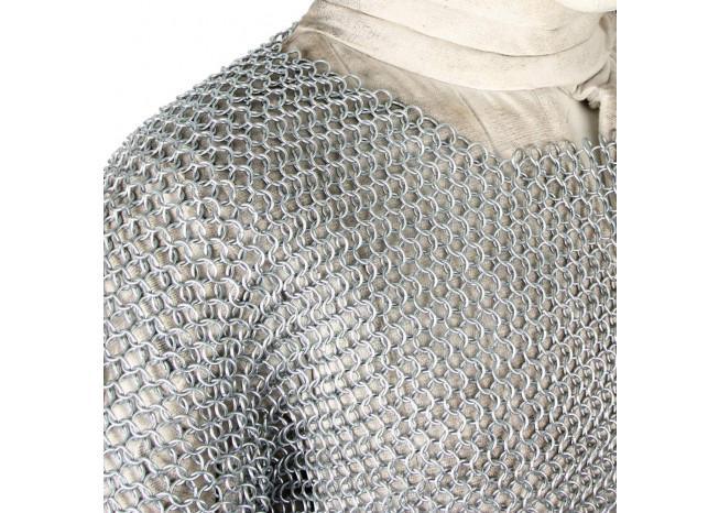 Haubergeon Replica Chain Mail Armor Long Shirt - Medieval Depot