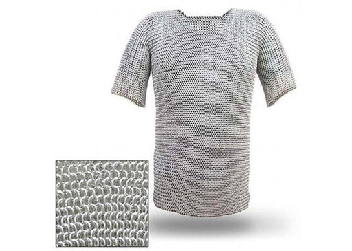 Haubergeon Replica Chain Mail Armor Long Shirt - Medieval Depot