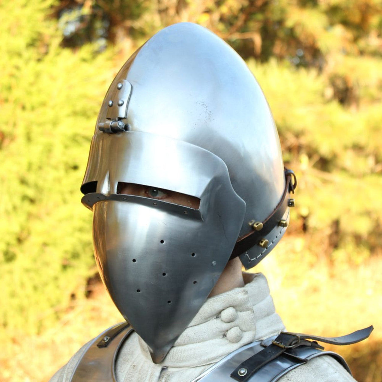 Medieval Bascinet Klappvisor Helmet — Medieval Depot