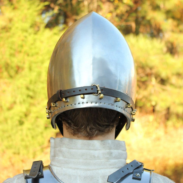Medieval Bascinet Klappvisor Helmet