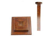 Square Base Wooden Helmet Stand - Medieval Depot