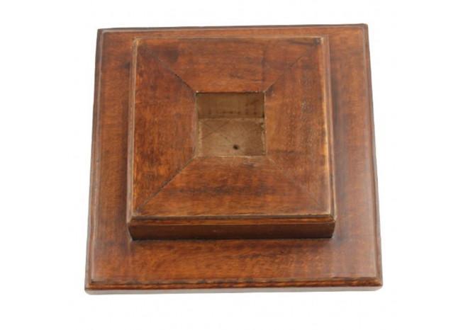 Square Base Wooden Helmet Stand - Medieval Depot