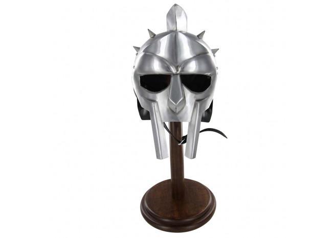 Round Base Wooden Helmet Stand - Medieval Depot