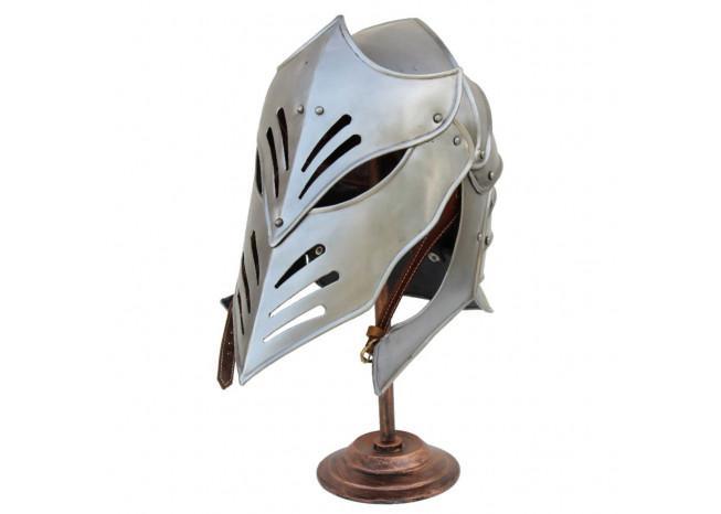 Antiqued Helmet Presentation Stand - Medieval Depot