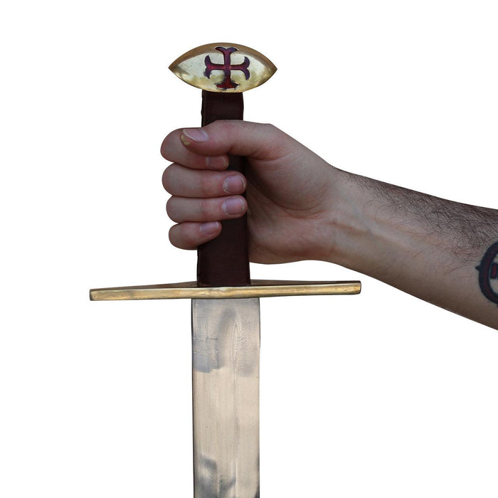 Medieval European Functional Full Tang Knightly Arming Sword with Templar Cross - Medieval Depot