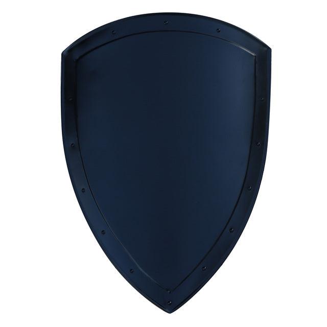14th Century Medieval Functional Historical Replica Solid Black Heater Shield - Medieval Depot