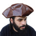 Real Leather Handmade Tricorn Pirate Hat - Medieval Depot