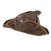Real Leather Handmade Tricorn Pirate Hat - Medieval Depot