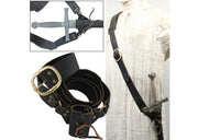 Leather Waist Hanger Frog Baldric Sword Hanger - Medieval Depot
