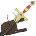 Medieval Pen Dragon Leather Sword Frog Brown - Medieval Depot