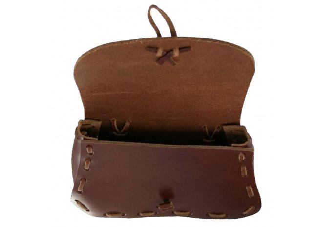 Medieval Leather Hide Festival Pouch Bag - Medieval Depot