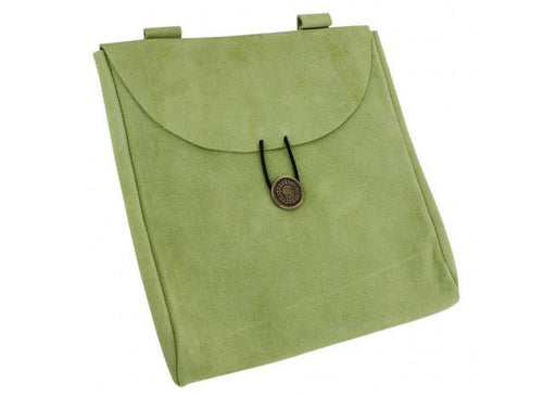 Green Jester’s Suede Leather Pouch - Medieval Depot