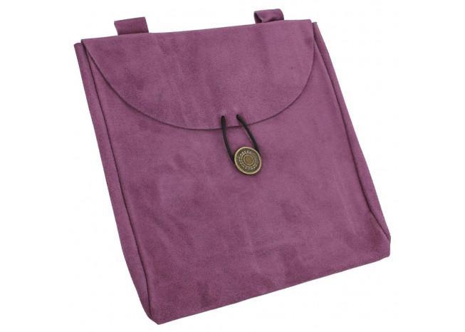 Hint of Royalty Purple Suede Leather Pouch - Medieval Depot