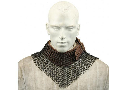 Blackened Chainmail Bishops Mantle Collar Armor - Medieval Depot