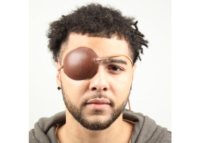 Pirate Captain Leather Eye Patch Brown - Medieval Depot