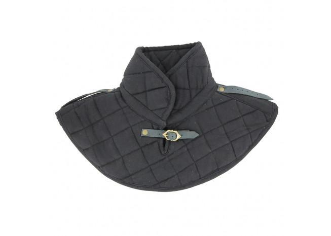 Cotton Armor Padding Collar Medieval Garment Black - Medieval Depot