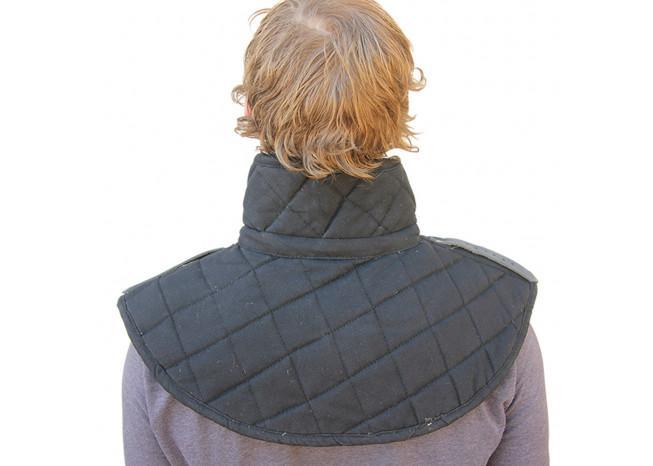 Cotton Armor Padding Collar Medieval Garment Black - Medieval Depot