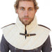 Cotton Padding Collar Armor Medieval Garment White - Medieval Depot