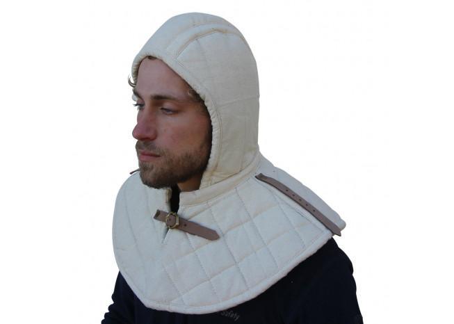Cotton Padded Collar Armor And Cap - Medieval Depot