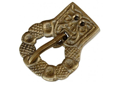 Nobles Antique Foliate Brass Belt Buckle - Medieval Depot