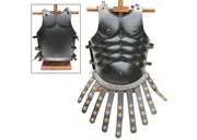 Muscular Blackened Greek Heroic Steel Cuirass - Medieval Depot