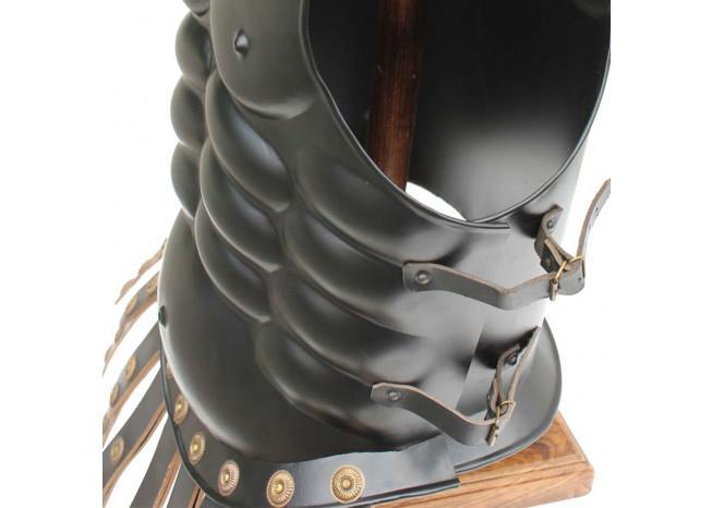 Muscular Blackened Greek Heroic Steel Cuirass - Medieval Depot