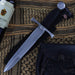King of the Archers Full Tang Arming Dagger with Black Leather Handle 