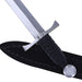 King of the Archers Full Tang Arming Dagger with Black Leather Handle 