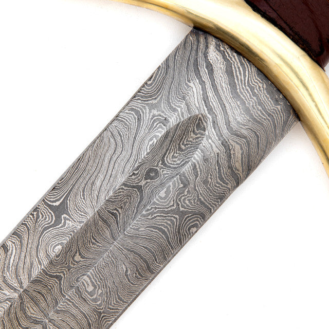 Kingslayer Damascus Steel Full Tang Medieval Arming Style Sword