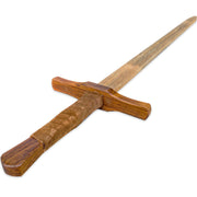 Knightly Wooden Practice Sword with Leather Wrapped Handle