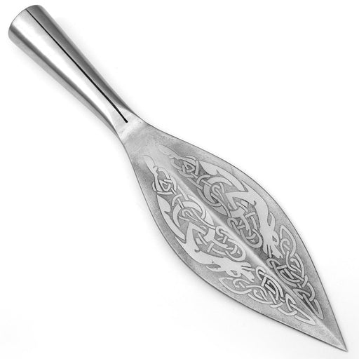 Norse Viking Leaf Long Spear Head High Carbon Steel - Medieval Depot