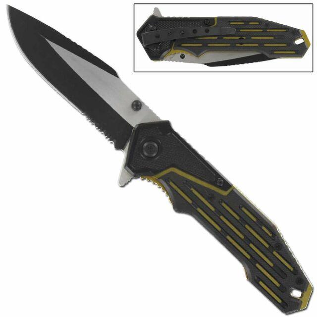 Atomic Gold Fever Drop Point Spring Assist Knife - Medieval Depot