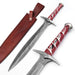 Movie Replica Elven Made Damascus Steel Sword Dagger - Medieval Depot