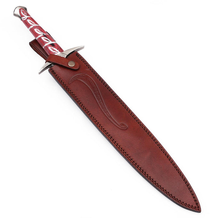 Movie Replica Elven Made Damascus Steel Sword Dagger - Medieval Depot
