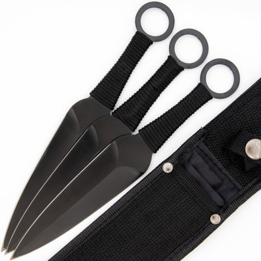 Serpent Strike Throwing Black Kunai Set