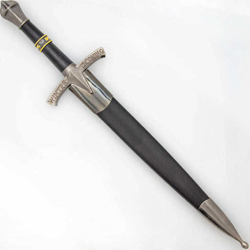 Shadow Embrace Winter Is Coming Engraved Black Dagger with Metal Fittings
