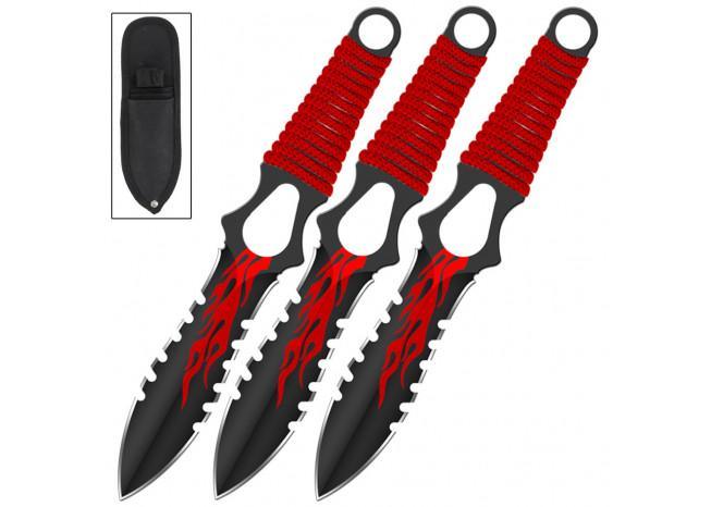 Flame Thrower Pin Point Throwing Knives - Medieval Depot
