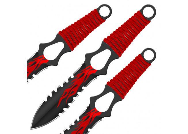Flame Thrower Pin Point Throwing Knives - Medieval Depot