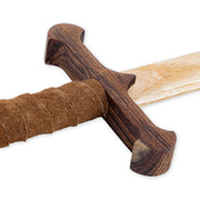 Thunderstruck Hooved Combatant Wood Sword with Leather Wrapped Handle
