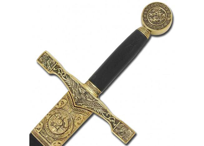 King Arthur Excalibur Replica Longsword Gold - Medieval Depot