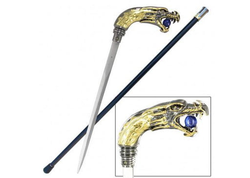 Classical Fatal Glance Basilisk Sword Cane - Medieval Depot